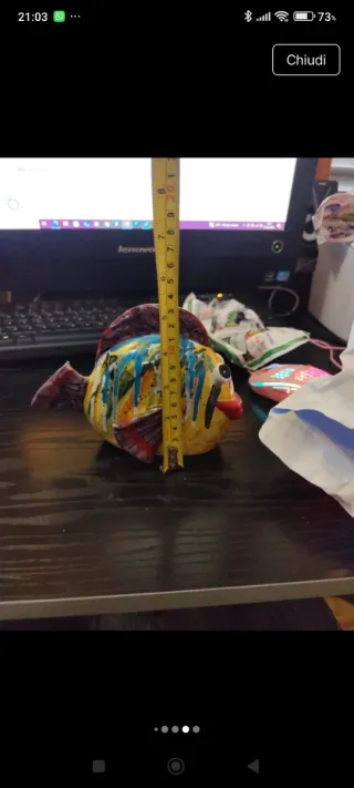 Pesce ceramica vietrese fatto a mano