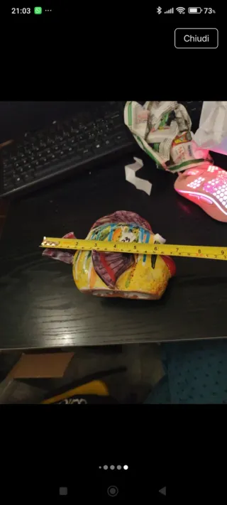 Pesce ceramica vietrese fatto a mano