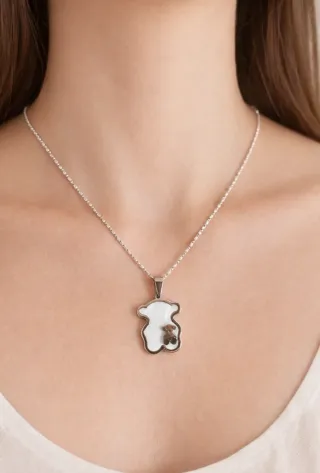 Colgante Tous Oso Blanco