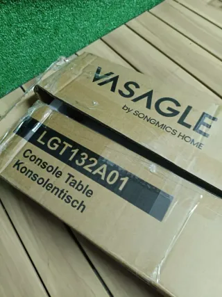 Mesa Consola VASAGLE Dorada Cristal