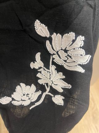 Set Zara Blusa y Pantalón Bordado abalorios