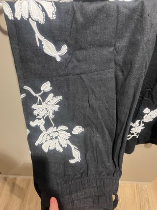 Set Zara Blusa y Pantalón Bordado abalorios