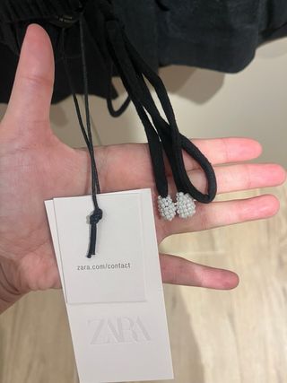 Set Zara Blusa y Pantalón Bordado abalorios