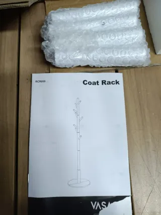 Appendiabiti a forma di albero VASAGLE in legno bianco