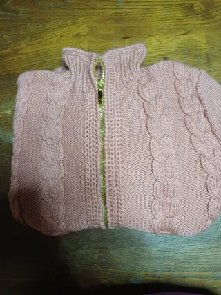 Maglione donna rosa fatto a mano tg M