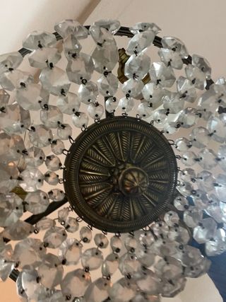 Lámpara de techo lágrimas cristal y metal