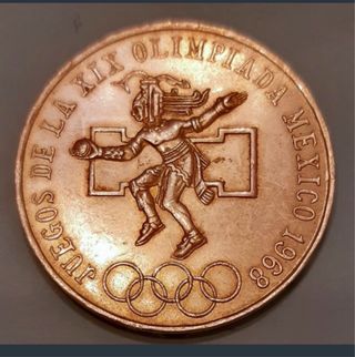 Moneda 25 Pesos Mexicanos 1968 Olimpiada