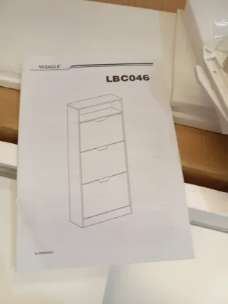 Zapatero VASAGLE 2 Compartimentos Blanco