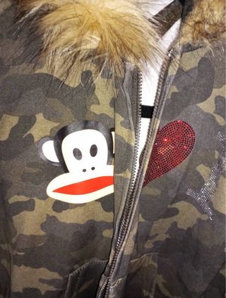 Sudadera Paul Frank Camuflaje Y2K con Capucha Pelu