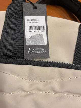 Paco Martinez Bolso Mochila Beige Negro