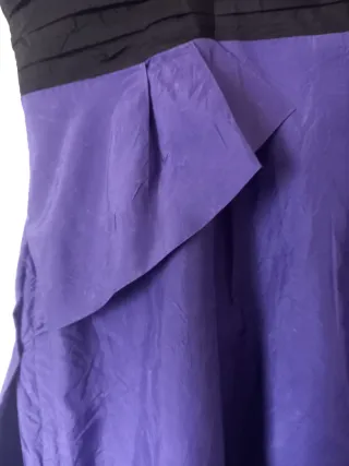 Vestido asimétrico de seda morado Marciano