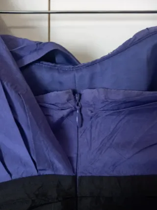 Vestido asimétrico de seda morado Marciano