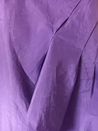 Vestido asimétrico de seda morado Marciano