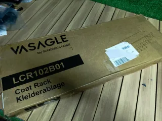 Appendiabiti da parete VASAGLE con barra e ganci