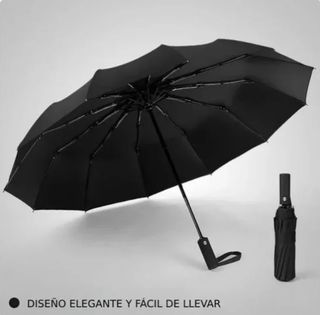 Paraguas Plegable Automático Negro