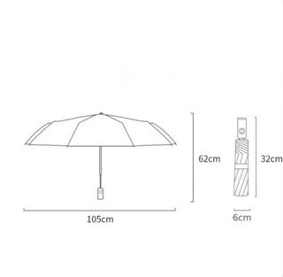 Paraguas Plegable Automático Negro