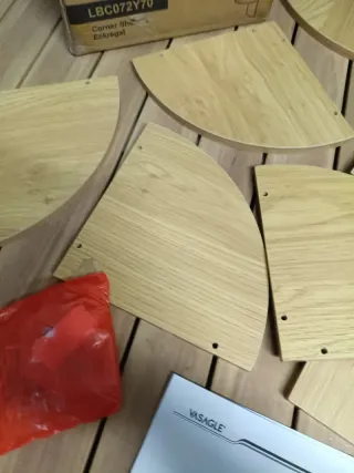 VASAGLE EstanterÍa de Esquina en Pared, Estantería