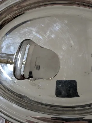 Vassoio da portata in metallo argentato