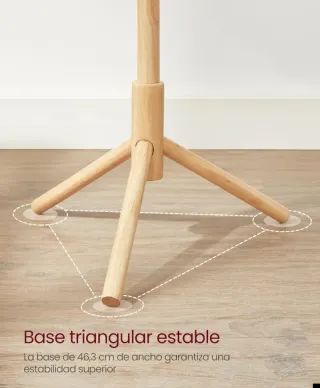 VASAGLE Appendiabiti in Legno Massello a Forma di Albero