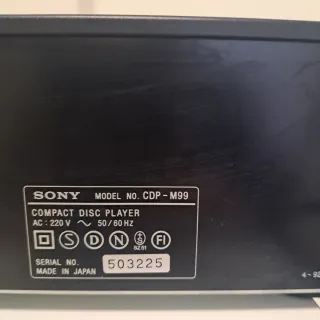 Reproductor CD Sony CDP-M99 18 Bit mando a distanc