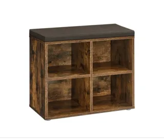 VASAGLE Banco Zapatero con 4 Compartimentos