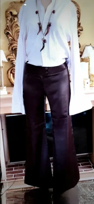 Pantalón campana raso COINYA negro