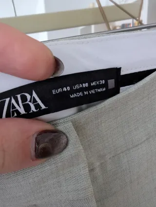 Traje Zara Verde Talla 40 Nuevo