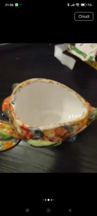 Pesce contenitore ceramica vietrese fatto a mano