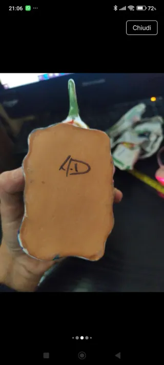 Pesce contenitore ceramica vietrese fatto a mano