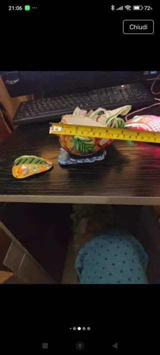 Pesce contenitore ceramica vietrese fatto a mano