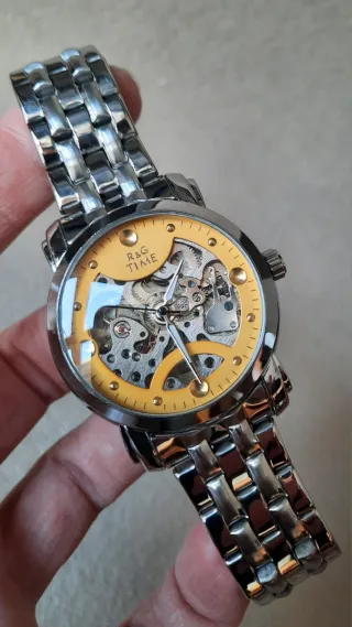 Orologio automatico uomo R&G TIME oro/argento