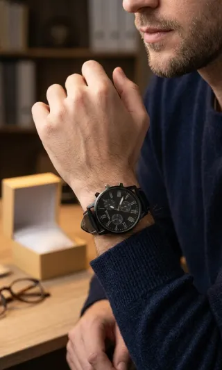 Reloj MSCXDK Negro Correa Cuero