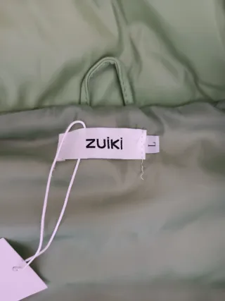 Piumino smanicato donna verde Zuiki