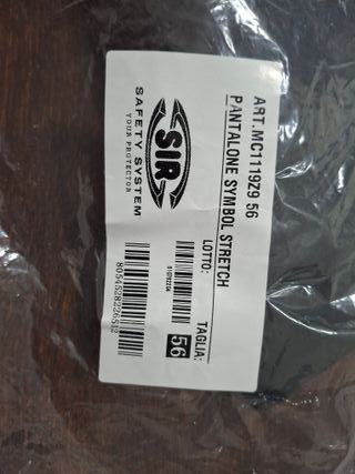 Pantalone Uomo Lavoro Sir Tg. 56 Neri