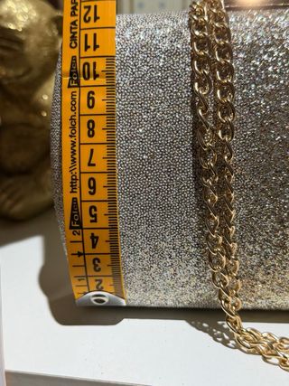 Bolso de fiesta plateado y dorado