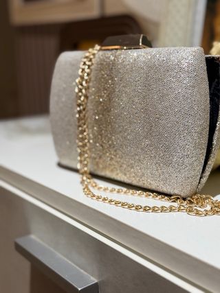 Bolso de fiesta plateado y dorado