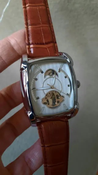 Orologio Uomo Automatico Michael John Pelle Marron