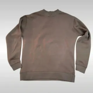 Felpa uomo girocollo cotone marrone