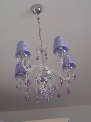 Elegante lampadario con cristalli di swaroski viol