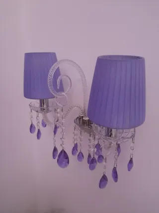 Elegante lampadario con cristalli di swaroski viol