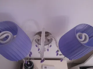 Elegante lampadario con cristalli di swaroski viol