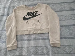 Felpa Nike Air ragazza beige/grigio