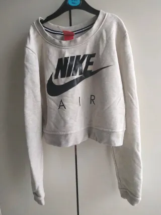 Felpa Nike Air ragazza beige/grigio