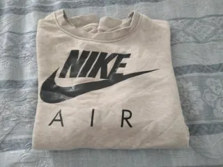 Felpa Nike Air ragazza beige/grigio