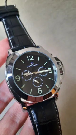 Orologio automatico uomo Forsining nero/argento