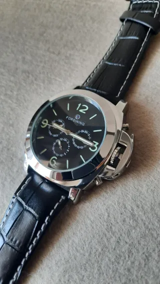 Orologio automatico uomo Forsining nero/argento