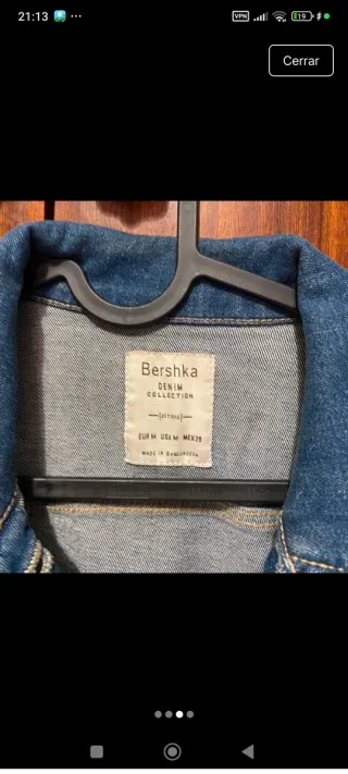 Chaqueta vaquera Bershka azul talla M