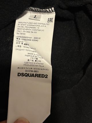 Sudadera DSQUARED2 Negra con Logo Fútbol