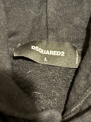Sudadera DSQUARED2 Negra con Logo Fútbol