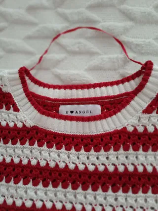 Chaleco de punto a rayas